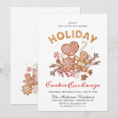 Kerst van de Koekjesbeurs van het Huis van Gingerb Kaart (Voorkant / Achterkant)