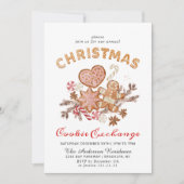 Kerst van de Koekjesbeurs van het Huis van Gingerb Kaart (Voorkant)