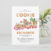 Kerst van de Koekjesbeurs van het Huis van Gingerb Kaart (Staand voorkant)
