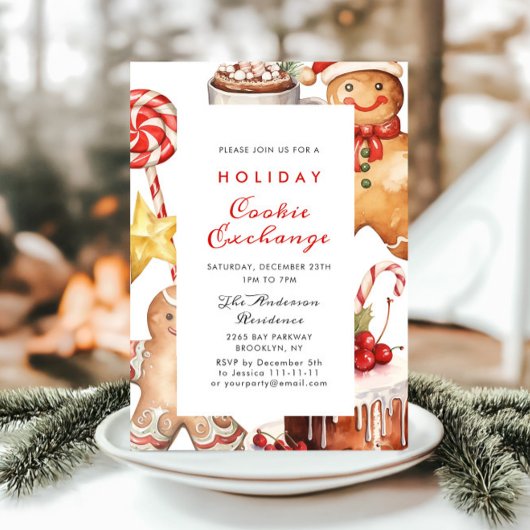 Kerst van de Koekjesbeurs van het Huis van Gingerb Kaart