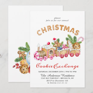 Kerst van de Koekjesbeurs van het Huis van Gingerb Kaart