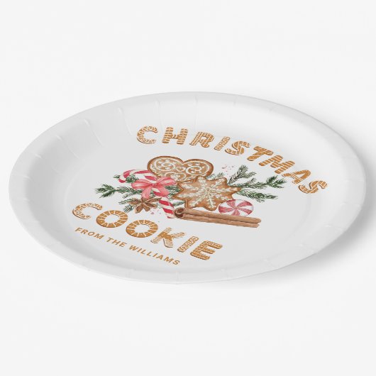 Kerst van de Koekjesbeurs van het Huis van Gingerb Papieren Bordje (Gekanteld)