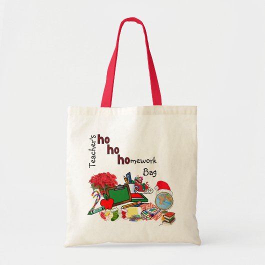 Kerst van de leerkracht tote bag (Voorkant)