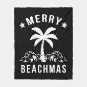 Kerst van de Merry Beachmas palmboom Fleece Deken (Voorkant)