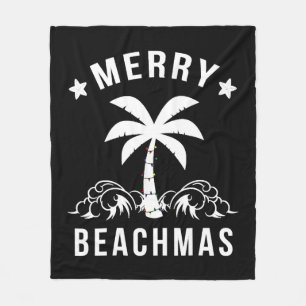 Kerst van de Merry Beachmas palmboom Fleece Deken