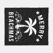 Kerst van de Merry Beachmas palmboom Fleece Deken (Voorkant (Horizontaal))