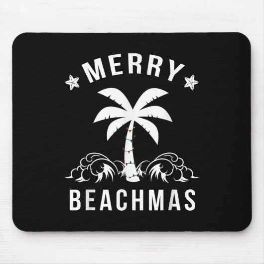 Kerst van de Merry Beachmas palmboom Muismat (Voorkant)
