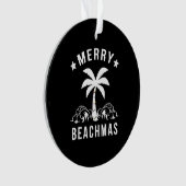 Kerst van de Merry Beachmas palmboom Ornament (voorkant)