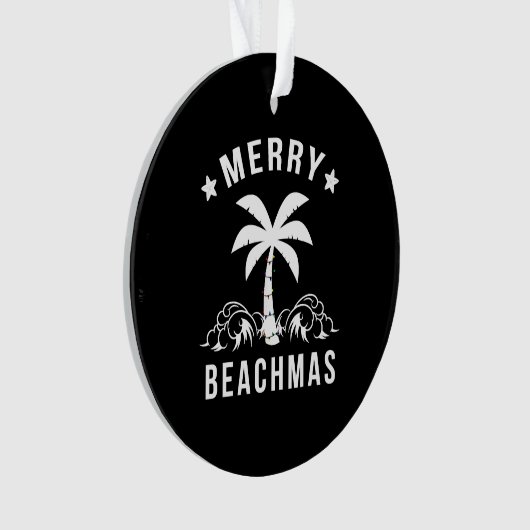 Kerst van de Merry Beachmas palmboom Ornament (voorkant)