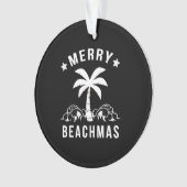 Kerst van de Merry Beachmas palmboom Ornament (voorkant)