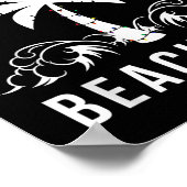 Kerst van de Merry Beachmas palmboom Poster (Hoek)