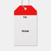 Kerst van de motorfiets cadeaulabel (Achterkant)