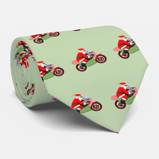 Kerst van de motorfiets stropdas (Opgerold)