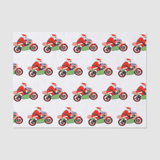 Kerst van de motorfiets tissuepapier (Voorkant)