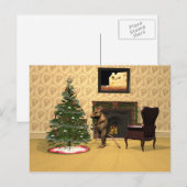 Kerst van de muis feestdagenkaart (Voorkant / Achterkant)