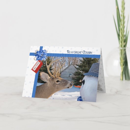 Kerst van de neef feestdagen kaart (Voorkant)