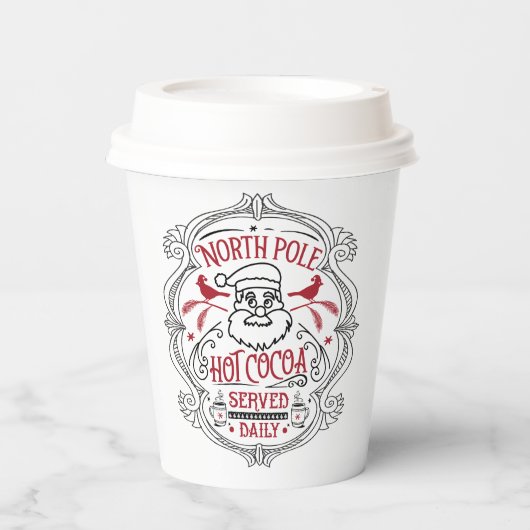 Kerst van de Noordpool Papieren Bekers (Voorkant)