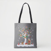 Kerst van de parelhoen in de winter tote bag (Voorkant)