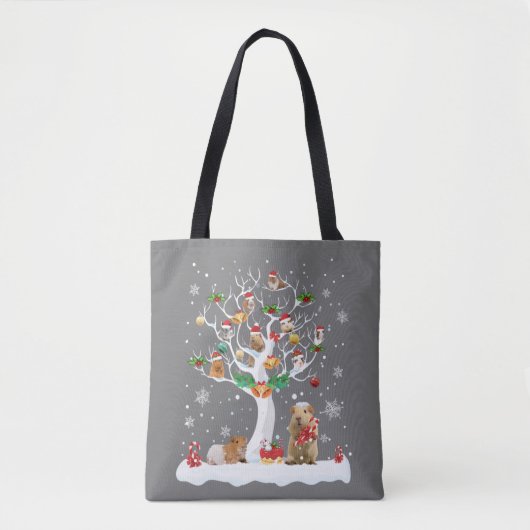 Kerst van de parelhoen in de winter tote bag (Voorkant)