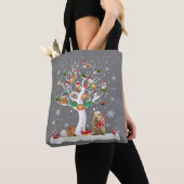 Kerst van de parelhoen in de winter tote bag (Dichtbij)