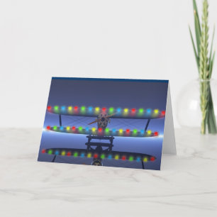 Kerst van de piloot feestdagen kaart