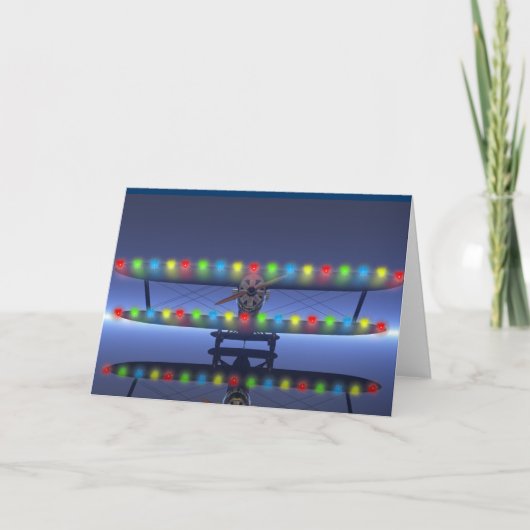 Kerst van de piloot feestdagen kaart (Voorkant)