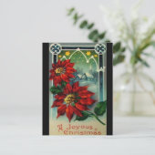 Kerst van de  Poinsettias en Kerstmis Briefkaart (Staand voorkant)