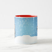 Kerst van de rendierziekte van Caïro Tweekleurige Koffiemok (Center)