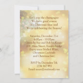 Kerst van de rode en gouden bubbels kaart (Achterkant)