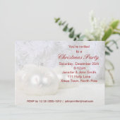 Kerst van de rode en witte sneeuwvlok kaart (Staand voorkant)