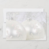 Kerst van de rode en witte sneeuwvlok kaart (Achterkant)