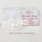 Kerst van de rode en witte sneeuwvlok kaart (Voorkant / Achterkant)