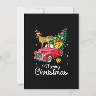 Kerst van de rode kerst met geitenbont kaart