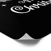 Kerst van de rode kerst met geitenbont poster (Hoek)