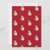 Kerst van de Rode Kerst van de Gnoome Kerst Kaart (Achterkant)