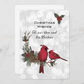 Kerst van de Rode Kerst van de Zoon en de Partner (Voorkant / Achterkant)