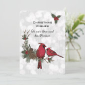 Kerst van de Rode Kerst van de Zoon en de Partner (Staand voorkant)