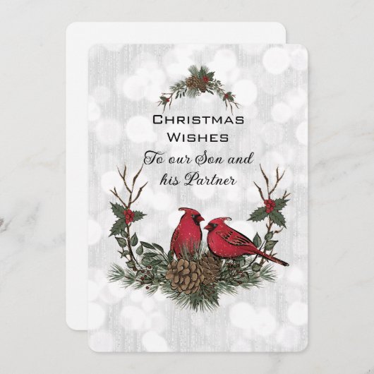 Kerst van de Rode Kerst van de Zoon en de Partner (Voorkant / Achterkant)