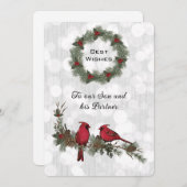 Kerst van de Rode Kerst van de Zoon en de Partner (Voorkant / Achterkant)