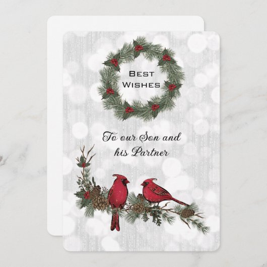 Kerst van de Rode Kerst van de Zoon en de Partner (Voorkant / Achterkant)