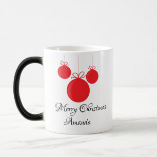 Kerst van de rode ornamenten magische mok