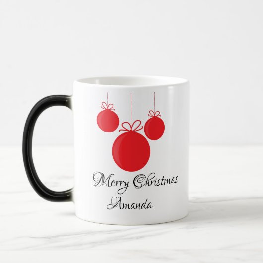 Kerst van de rode ornamenten magische mok (Links)