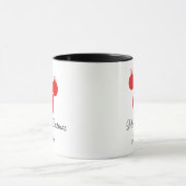 Kerst van de rode ornamenten mok (Midden)