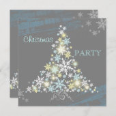 Kerst van de Snowflake-boom met glamoureus Kaart (Voorkant / Achterkant)