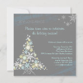 Kerst van de Snowflake-boom met glamoureus Kaart (Achterkant)