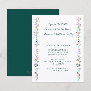 Kerst van de Starfish String of Lights Border Kaart