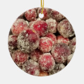 Kerst van de Sugared Cranberries Keramisch Ornament (Voorkant)