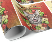 Kerst van de Tabby Cadeaupapier (Rol Hoek)