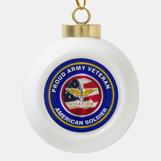 Kerst van de veteranenveteraan keramische bal ornament (Voorkant)