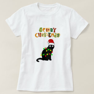Kerst van de vrolijke en lichte moderne Rode Vrouw T-shirt
